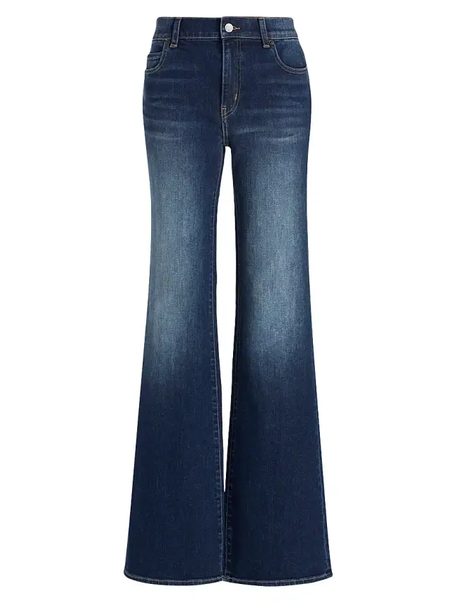 Kobi Halperin Women's Eden Denim Low-Rise Flared Jeans - Medium Indigo