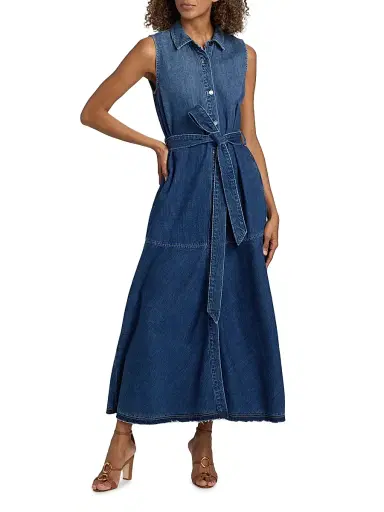 Kobi Halperin Women's Addison Denim Self-Belt Maxi Shirtdress | Thumbnail 2 Kobi Halperin Women's Addison Denim Self-Belt Maxi Shirtdress | Thumbnail 2
