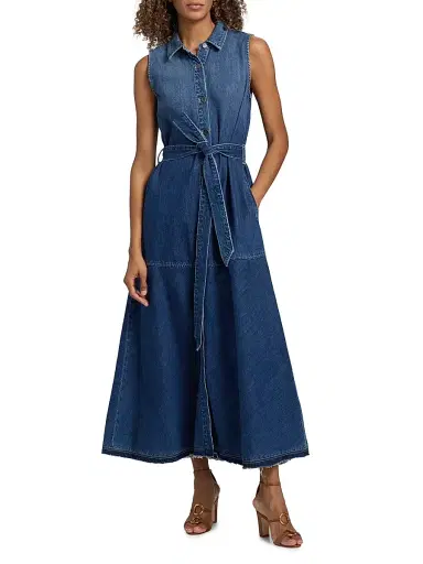 Kobi Halperin Women's Addison Denim Self-Belt Maxi Shirtdress | Thumbnail 3 Kobi Halperin Women's Addison Denim Self-Belt Maxi Shirtdress | Thumbnail 3