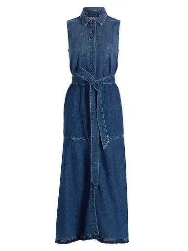 Kobi Halperin Women's Addison Denim Self-Belt Maxi Shirtdress | Thumbnail 1 Kobi Halperin Women's Addison Denim Self-Belt Maxi Shirtdress | Thumbnail 1