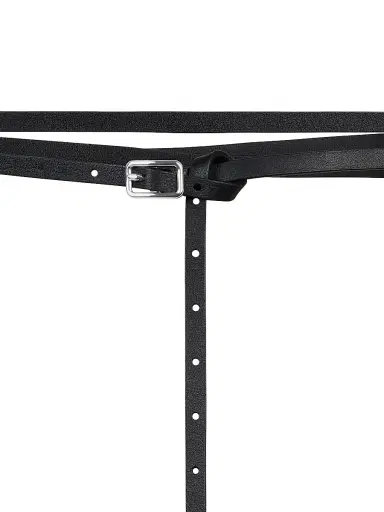 Givenchy Women's Double Belt in Grained Leather - Black - Size 38 | Thumbnail 4