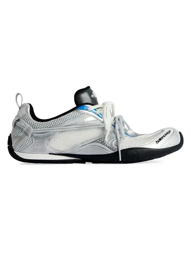 Balenciaga Men's Radar Gradient Lines Sneakers - White Silver Black Blue