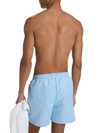Casablanca Men's Monogram Swim Trunks - Cerulean Loopback - Size XXL | Thumbnail 4