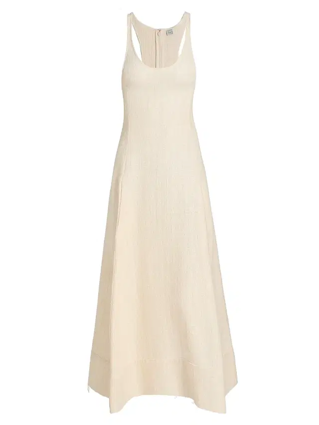 Toteme Women's Sculpted Cotton Maxi Dress - Ecru