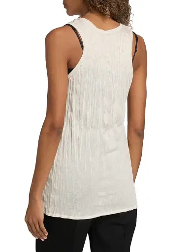 TOTEME Women's Crinkled Knit Tank - Pale Apricot - Size XL | Thumbnail 5