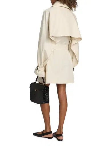 TOTEME Women's Washed Cotton Trench Coat - Stone - Size 12 | Thumbnail 5 TOTEME Women's Washed Cotton Trench Coat - Stone - Size 12 | Thumbnail 5