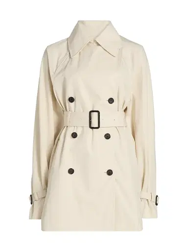 TOTEME Women's Washed Cotton Trench Coat - Stone - Size 12 | Thumbnail 1 TOTEME Women's Washed Cotton Trench Coat - Stone - Size 12 | Thumbnail 1