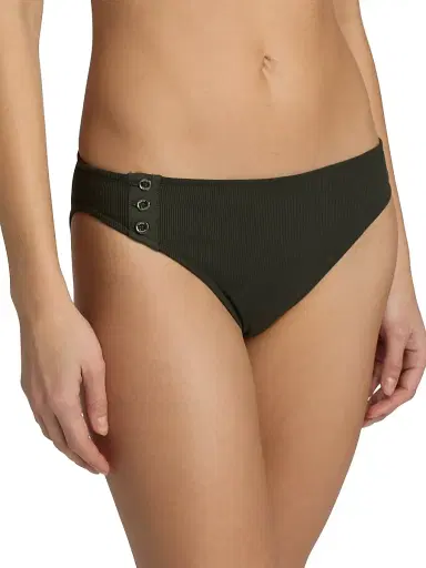 Toteme Women's Rib-Knit Bikini Bottom - Dark Green | Thumbnail 5 Toteme Women's Rib-Knit Bikini Bottom - Dark Green | Thumbnail 5