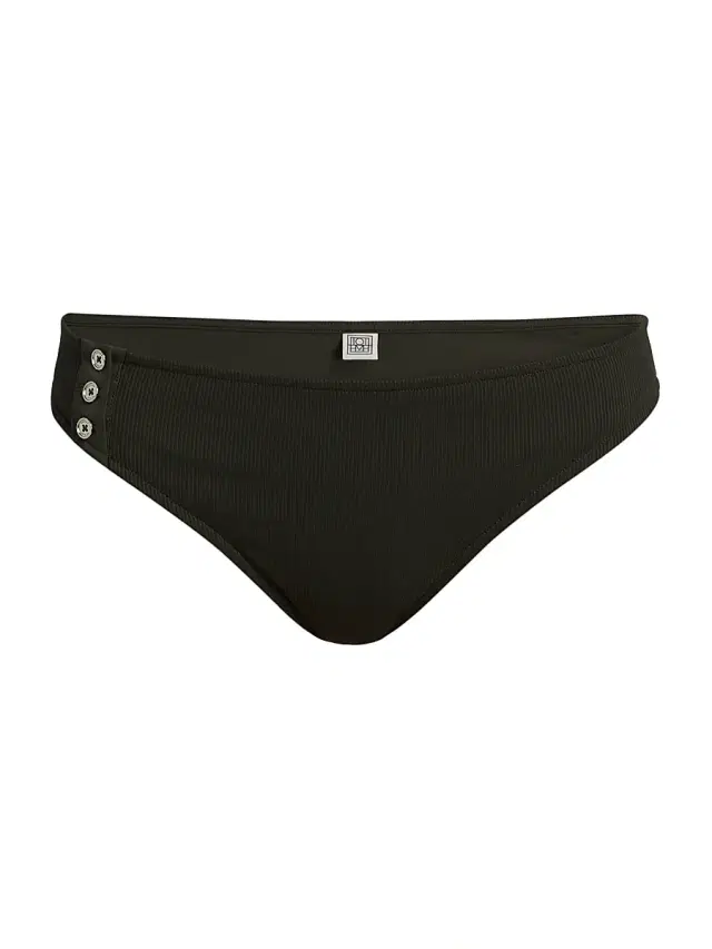 Toteme Women's Rib-Knit Bikini Bottom - Dark Green