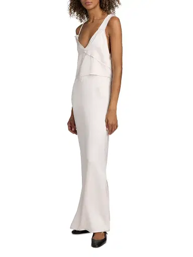 TOTEME Women's Satin V-Neck Slip Dress - Bloom | Thumbnail 4