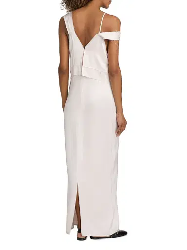 TOTEME Women's Satin V-Neck Slip Dress - Bloom | Thumbnail 5