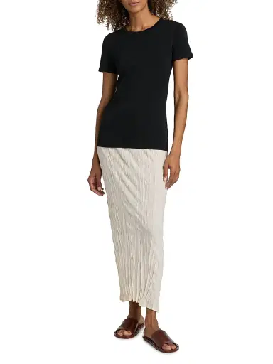 TOTEME Women's Crinkle Knit Maxi Skirt - Pale Apricot - Size XL | Thumbnail 2