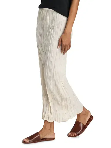 TOTEME Women's Crinkle Knit Maxi Skirt - Pale Apricot - Size XL | Thumbnail 4