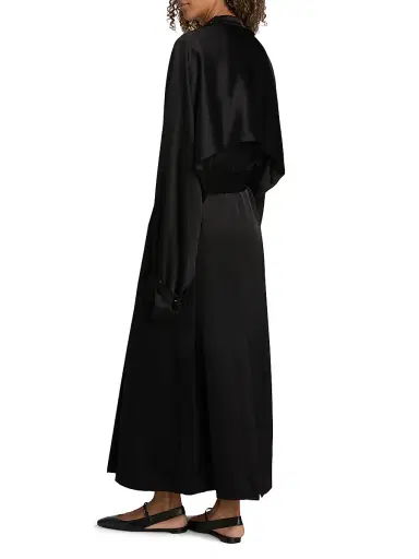 TOTEME Women's Draped Satin Double-Breasted Trench Coat | Thumbnail 5 TOTEME Women's Draped Satin Double-Breasted Trench Coat | Thumbnail 5