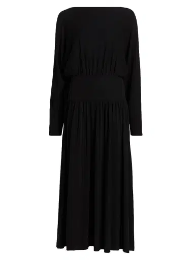 TOTEME Women's Boatneck Jersey Maxi Dress - Black - Size XL | Thumbnail 1