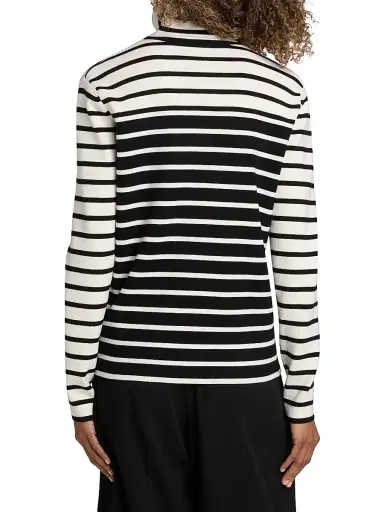 TOTEME Women's Striped Wool Turtleneck Sweater | Thumbnail 5 TOTEME Women's Striped Wool Turtleneck Sweater | Thumbnail 5