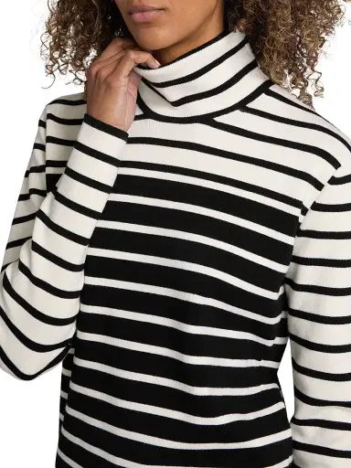 TOTEME Women's Striped Wool Turtleneck Sweater | Thumbnail 6 TOTEME Women's Striped Wool Turtleneck Sweater | Thumbnail 6