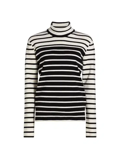 TOTEME Women's Striped Wool Turtleneck Sweater | Thumbnail 1 TOTEME Women's Striped Wool Turtleneck Sweater | Thumbnail 1
