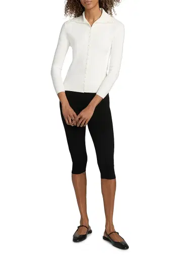 TOTEME Women's Fitted Polo Cardigan | Thumbnail 2 TOTEME Women's Fitted Polo Cardigan | Thumbnail 2