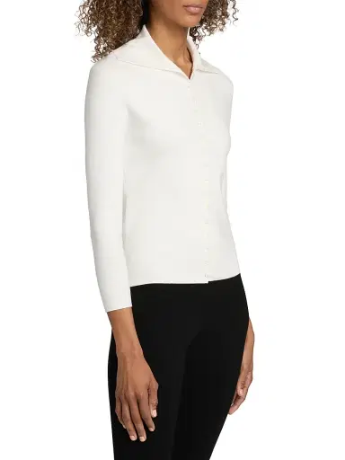 TOTEME Women's Fitted Polo Cardigan | Thumbnail 4 TOTEME Women's Fitted Polo Cardigan | Thumbnail 4
