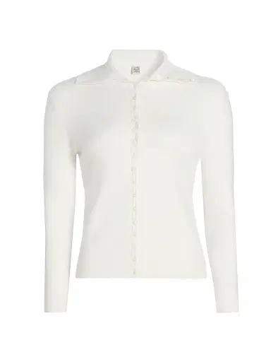 TOTEME Women's Fitted Polo Cardigan | Thumbnail 1 TOTEME Women's Fitted Polo Cardigan | Thumbnail 1