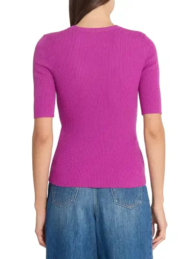 Chloé Women's Rib-Knit Wool Top - Intense Pink | Thumbnail 5 Chloé Women's Rib-Knit Wool Top - Intense Pink | Thumbnail 5