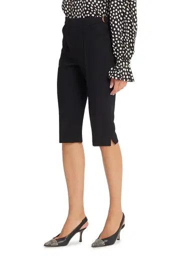 Chloé Women's Seamed Wool Capri Trousers - Black | Thumbnail 4 Chloé Women's Seamed Wool Capri Trousers - Black | Thumbnail 4