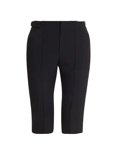 Chloé Women's Seamed Wool Capri Trousers - Black | Thumbnail 1 Chloé Women's Seamed Wool Capri Trousers - Black | Thumbnail 1