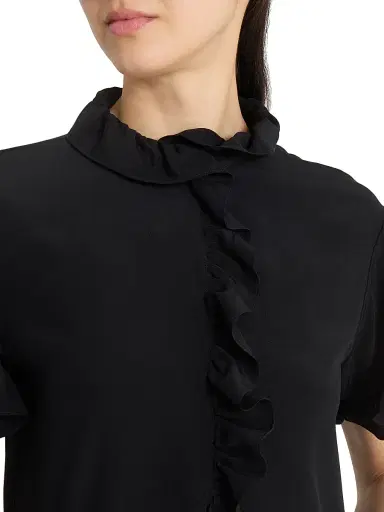 Chloé Women's Ruffled Silk Blouse - Black | Thumbnail 6 Chloé Women's Ruffled Silk Blouse - Black | Thumbnail 6