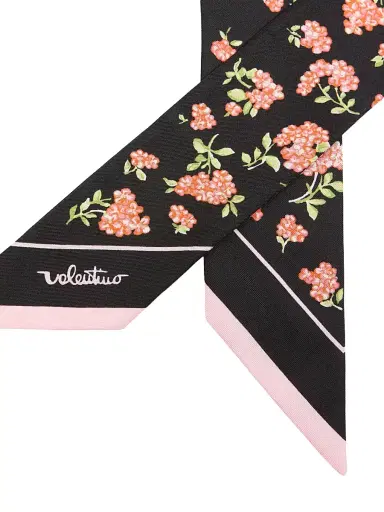 Valentino Garavani Women's Ramage Fiorellini Silk Bandeau Scarf | Thumbnail 3 Valentino Garavani Women's Ramage Fiorellini Silk Bandeau Scarf | Thumbnail 3
