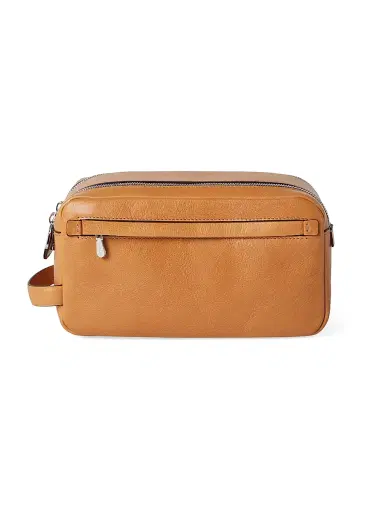 Brunello Cucinelli Cowhide Beauty Case with Double Zipper | Thumbnail 1 Brunello Cucinelli Cowhide Beauty Case with Double Zipper | Thumbnail 1