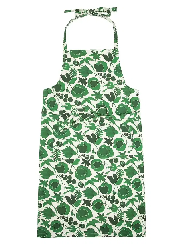 La DoubleJ Apron with Pocket - Wildbird Green
