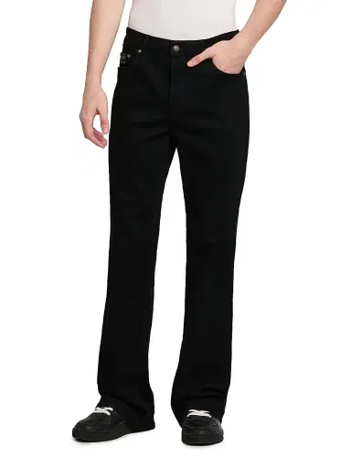 Versace Jeans Couture Men's Stretch-Denim Boocut Jeans - Black | Thumbnail 3 Versace Jeans Couture Men's Stretch-Denim Boocut Jeans - Black | Thumbnail 3