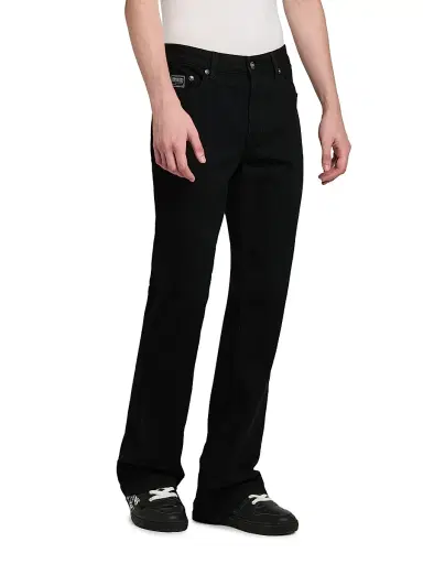 Versace Jeans Couture Men's Stretch-Denim Boocut Jeans - Black | Thumbnail 4 Versace Jeans Couture Men's Stretch-Denim Boocut Jeans - Black | Thumbnail 4