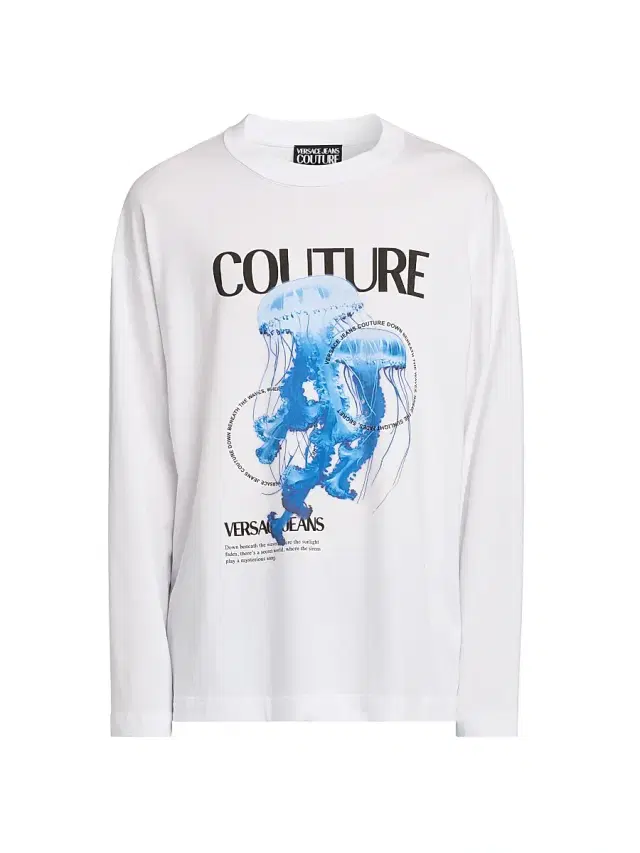 Versace Jeans Couture Men's Jellyfish Long-Sleeve T-Shirt - White
