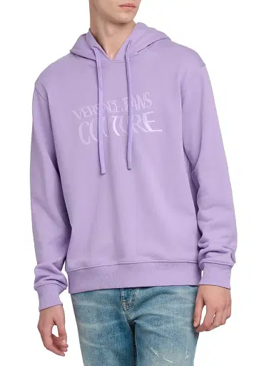 Versace Jeans Couture Men's Logo Hooded Sweatshirt - Lilac - Size XXL | Thumbnail 3 Versace Jeans Couture Men's Logo Hooded Sweatshirt - Lilac - Size XXL | Thumbnail 3