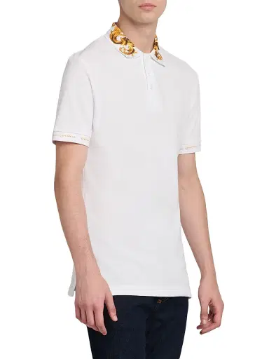 Versace Jeans Couture Men's Barocco Polo T-Shirt | Thumbnail 4 Versace Jeans Couture Men's Barocco Polo T-Shirt | Thumbnail 4
