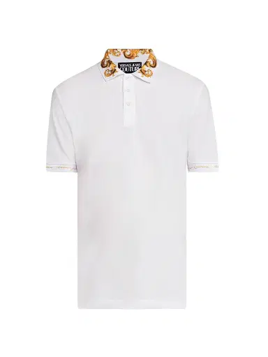 Versace Jeans Couture Men's Barocco Polo T-Shirt | Thumbnail 1 Versace Jeans Couture Men's Barocco Polo T-Shirt | Thumbnail 1