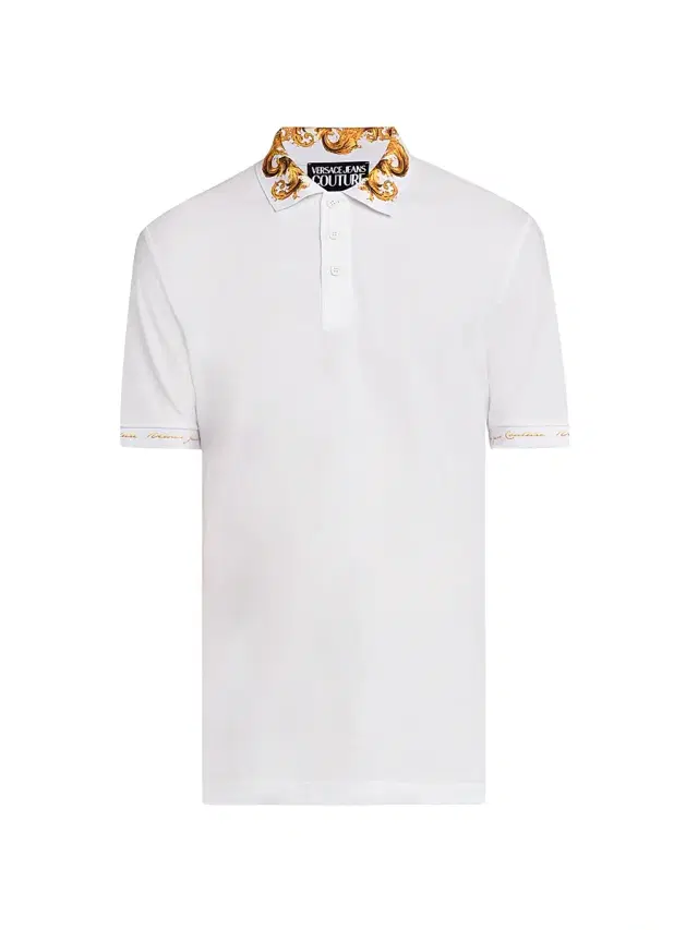 Men's Barocco Polo T-Shirt - White Gold