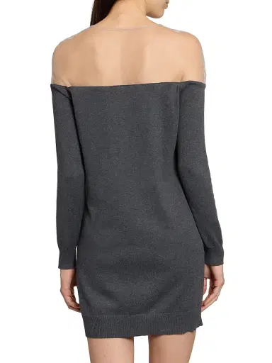 MM6 MAISON MARGIELA Women's Illusion Long-Sleeve Minidress | Thumbnail 5