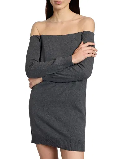 MM6 MAISON MARGIELA Women's Illusion Long-Sleeve Minidress | Thumbnail 6