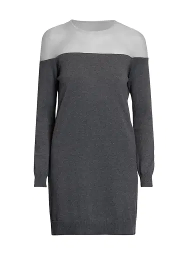 MM6 MAISON MARGIELA Women's Illusion Long-Sleeve Minidress | Thumbnail 1