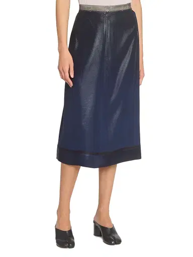 Maison Margiela Women's Sable Two-Tone Midi-Skirt | Thumbnail 4 Maison Margiela Women's Sable Two-Tone Midi-Skirt | Thumbnail 4