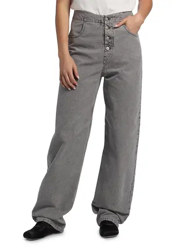 MM6 MAISON MARGIELA Women's Relaxed Mid-Rise Straight-Leg Jeans - Grey - Size 28 | Thumbnail 3 MM6 MAISON MARGIELA Women's Relaxed Mid-Rise Straight-Leg Jeans - Grey - Size 28 | Thumbnail 3