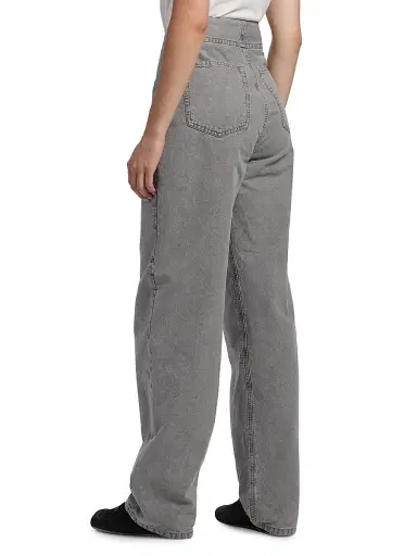 MM6 MAISON MARGIELA Women's Relaxed Mid-Rise Straight-Leg Jeans - Grey - Size 28 | Thumbnail 5 MM6 MAISON MARGIELA Women's Relaxed Mid-Rise Straight-Leg Jeans - Grey - Size 28 | Thumbnail 5