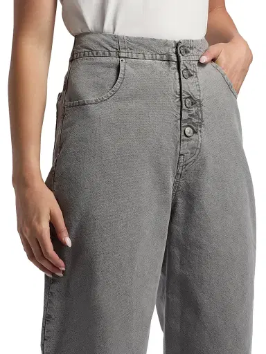 MM6 MAISON MARGIELA Women's Relaxed Mid-Rise Straight-Leg Jeans - Grey - Size 28 | Thumbnail 6 MM6 MAISON MARGIELA Women's Relaxed Mid-Rise Straight-Leg Jeans - Grey - Size 28 | Thumbnail 6