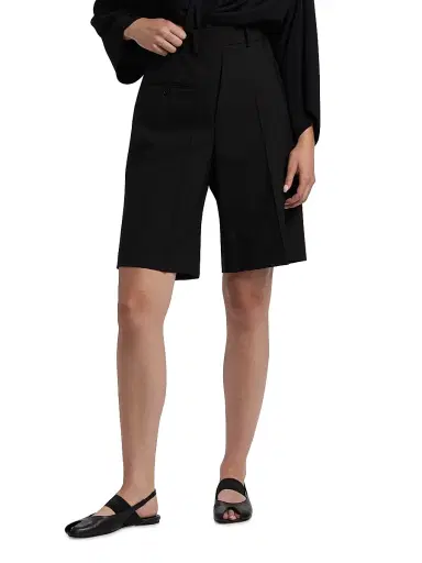 MM6 MAISON MARGIELA Women's Tailored Wool-Blend Bermuda Shorts - Black - Size 6 | Thumbnail 3 MM6 MAISON MARGIELA Women's Tailored Wool-Blend Bermuda Shorts - Black - Size 6 | Thumbnail 3