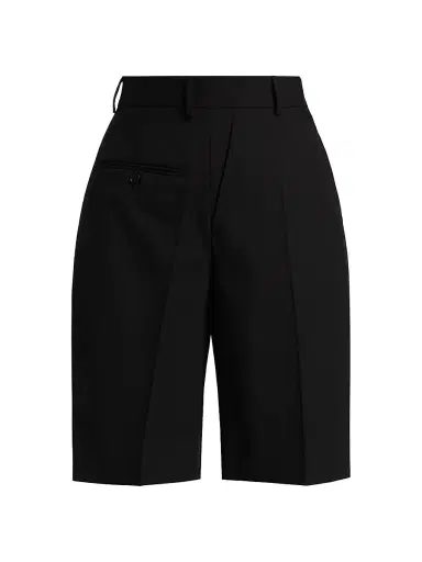 MM6 MAISON MARGIELA Women's Tailored Wool-Blend Bermuda Shorts - Black - Size 6 | Thumbnail 1 MM6 MAISON MARGIELA Women's Tailored Wool-Blend Bermuda Shorts - Black - Size 6 | Thumbnail 1