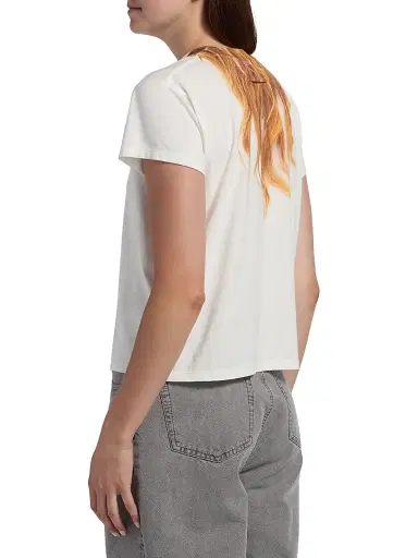 MM6 MAISON MARGIELA Women's Hair Cotton Crewneck T-Shirt - Off White - Size XS | Thumbnail 5