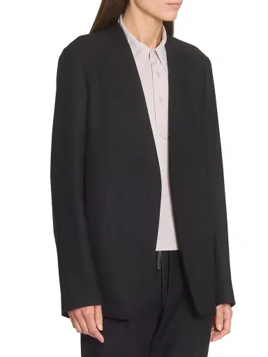 Maison Margiela Women's Wool Flannel Blazer - Black - Size 8 | Thumbnail 4 Maison Margiela Women's Wool Flannel Blazer - Black - Size 8 | Thumbnail 4